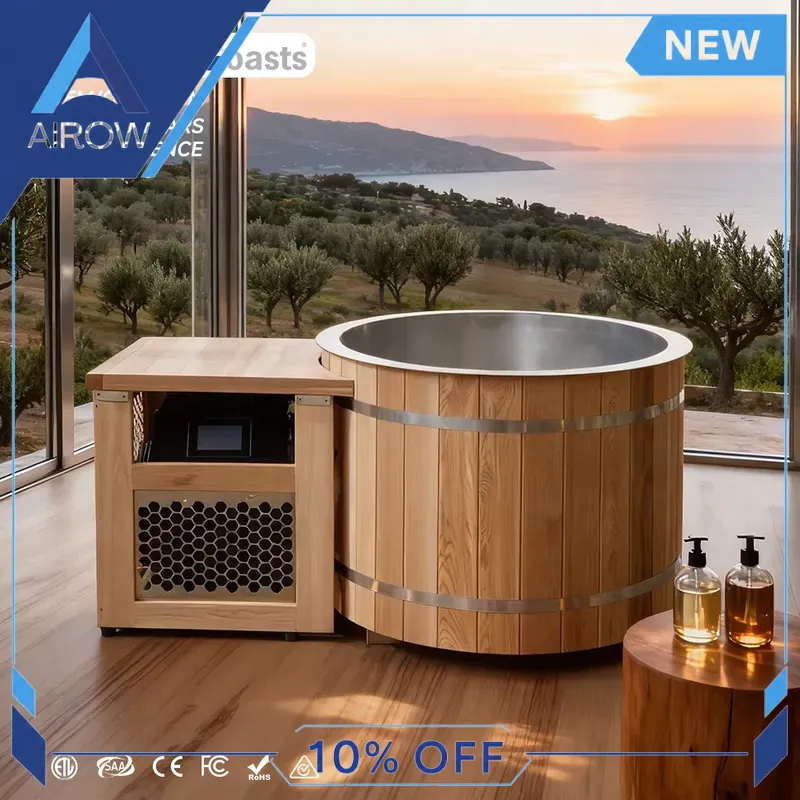 Spa Wellness Gym - 1-PS-Kaltwasser-Tauchbecken aus Stahl für Holz-Kaltwasserbecken –