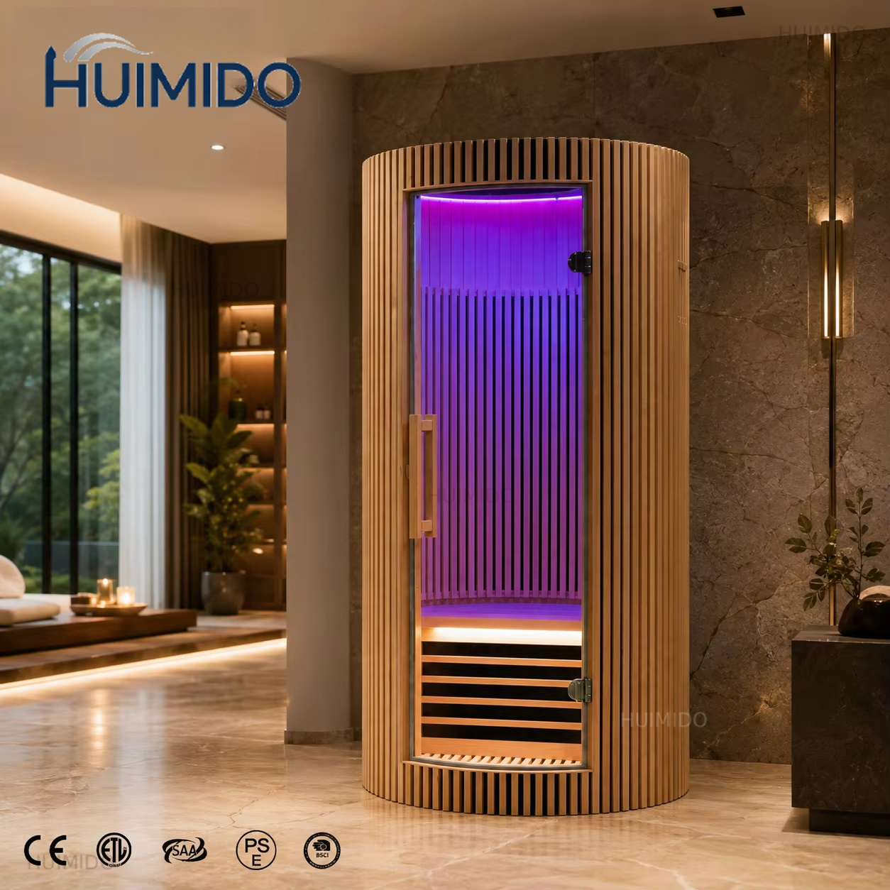 Villa Wellness Spa - Luxuriöse Indoor-Infrarotsauna, Fass-Saunaofen für Familien, Villen,