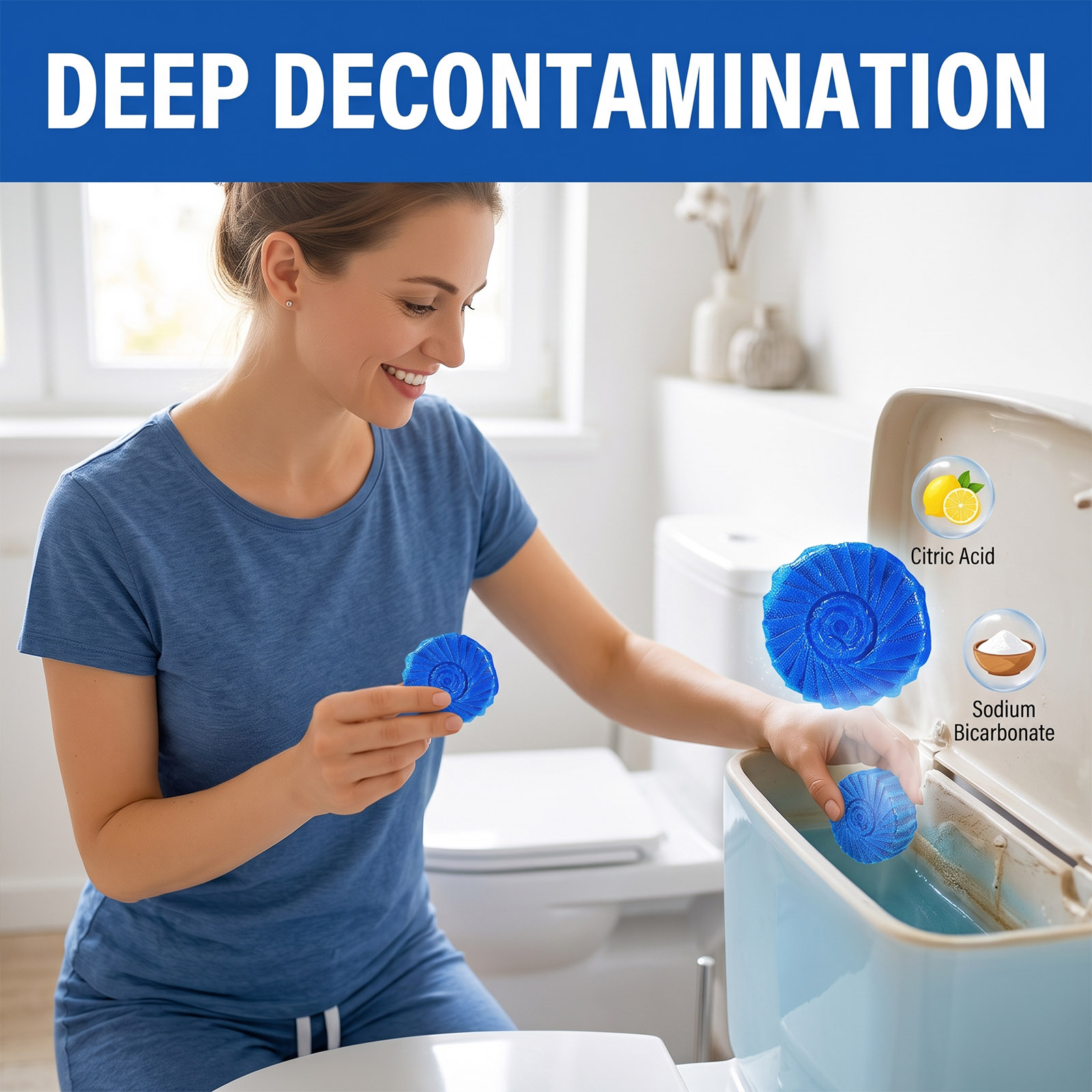 WC-Reiniger-Blöcke, Blaue Spru – Shower Steamer Tablet Bewertung und Preis