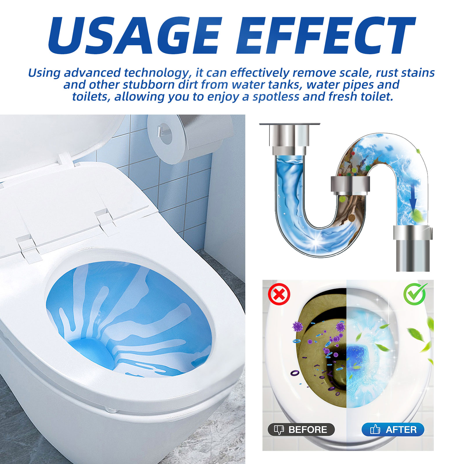WC-Reiniger-Blöcke, Blaue Spru – Shower Steamer Tablet Bewertung und Preis