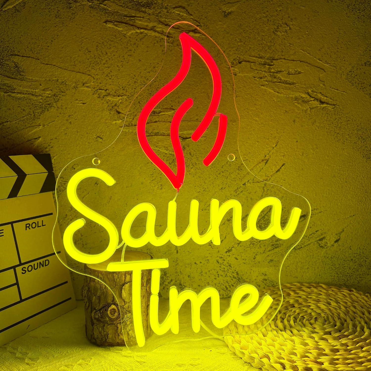 Sauna Time Neon-Schild, USB-di – Spa Wellness Gym Bewertung und Preis