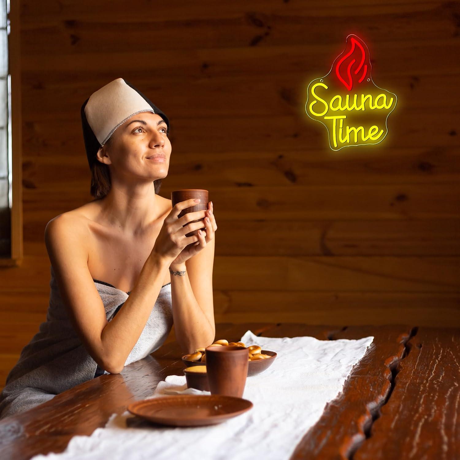 Sauna Time Neon-Schild, USB-di – Spa Wellness Gym Bewertung und Preis