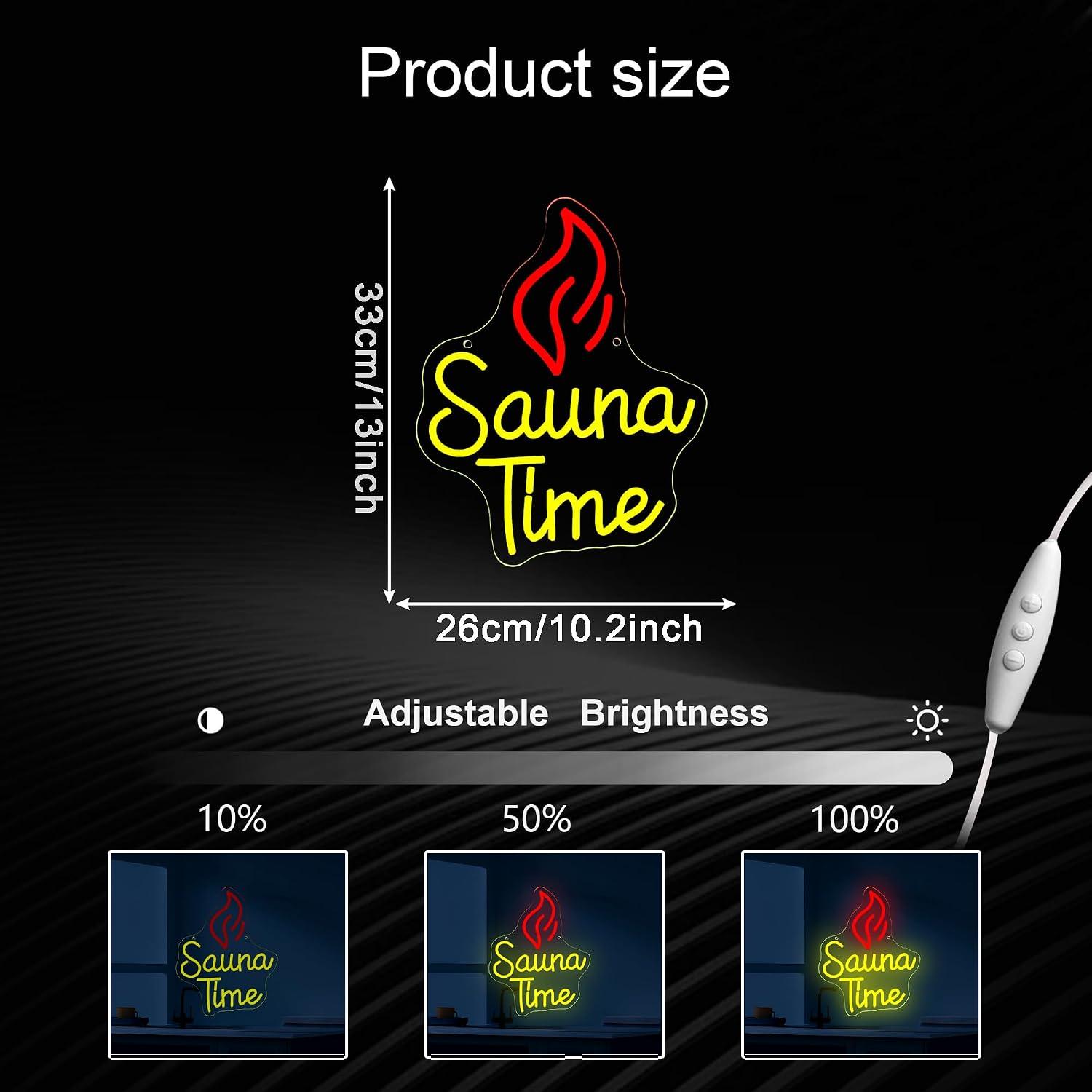 Sauna Time Neon-Schild, USB-di – Spa Wellness Gym Bewertung und Preis